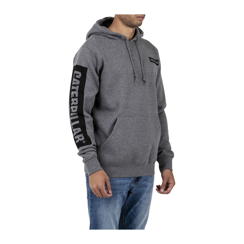 Caterpillar Triton Block Hoody - Mens Hoodies - Dark Grey - NZ (370XHFQYE)